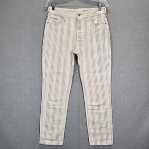 Pilcro & The Letterpress Anthropologie High-Rise Slim Striped Women Jeans Sz 27P